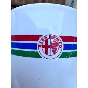 Set of 4 Alfa Romeo Dinnerware Coffee Mugs/ Plates Vintage Melamine Lacquered